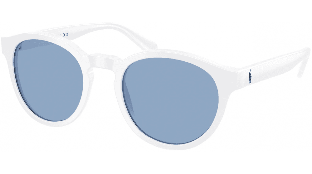 Ralph Lauren White Frame Sunglasses with Blue Lenses, EUC. Men main image 4